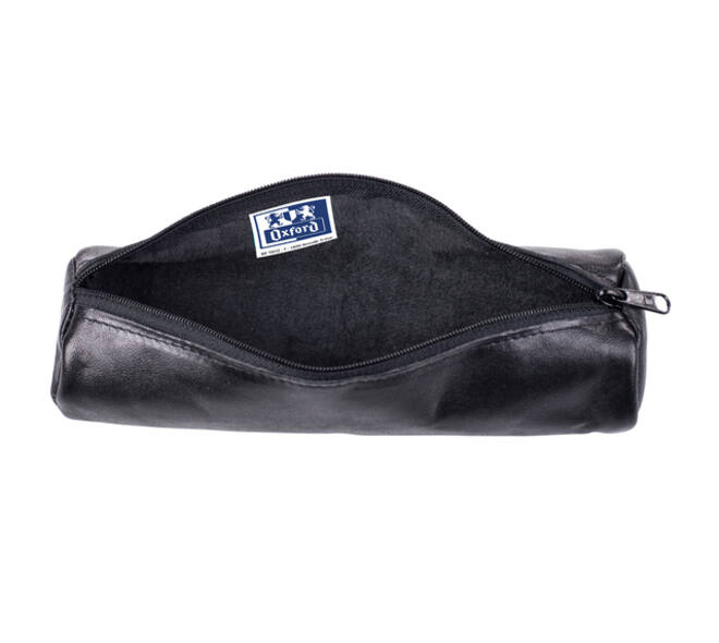Pennenetui Oxford 22x6cm leer rond zwart