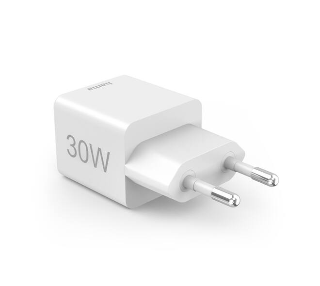 Oplader Hama USB-C/USB-A Mini PD 30W wit