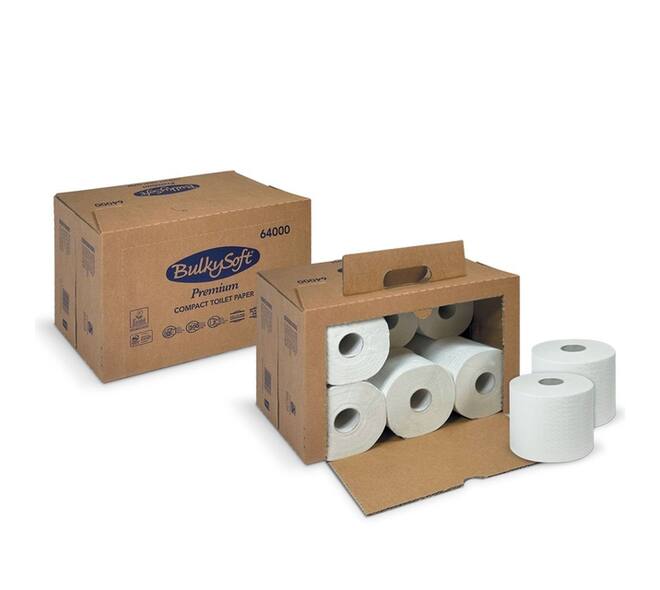 Toiletpapier BulkySoft Premium 2-laags 12x500 vel wit 64000