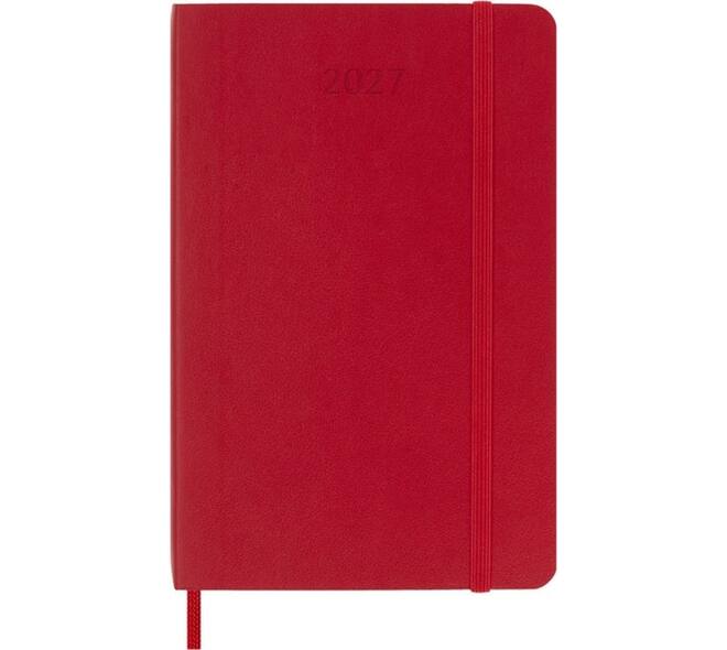 Agenda 2027 Moleskine 12M Planner Weekly 7dagen/1pagina pocket sc scarlet red