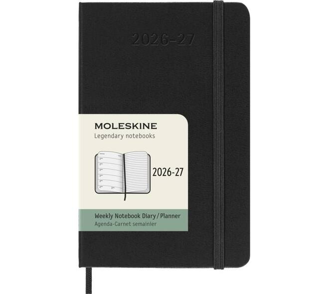 Agenda 2027 Moleskine 18M Planner Weekly 7dagen/1pagina pocket hc black