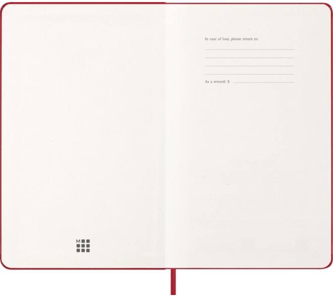 Agenda 2027 Moleskine 12M Planner Weekly 7dagen/1pagina large hc scarlet red