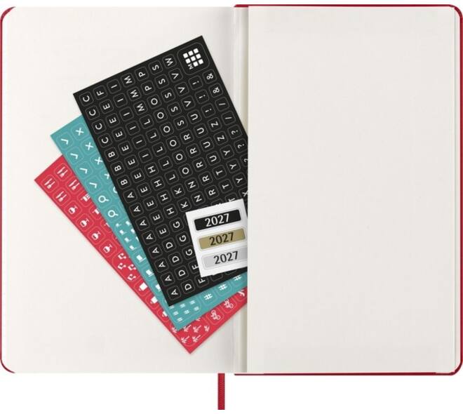 Agenda 2027 Moleskine 12M Planner Weekly 7dagen/1pagina large hc scarlet red