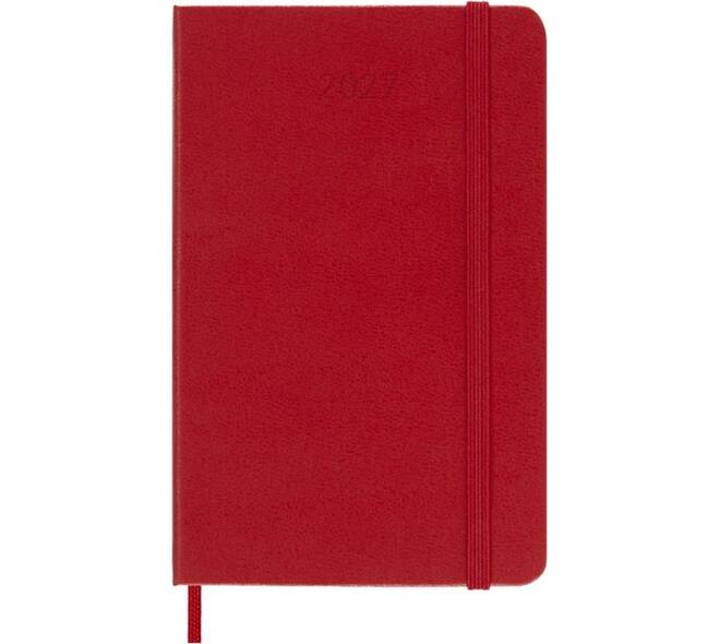 Agenda 2027 Moleskine 12M Planner Weekly 7dagen/1pagina pocket hc scarlet red