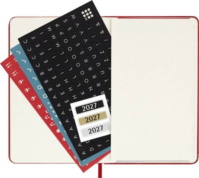 Agenda 2027 Moleskine 12M Planner Weekly 7dagen/1pagina pocket hc scarlet red