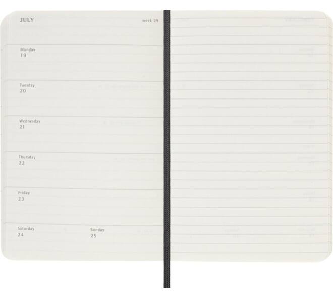 Agenda 2027 Moleskine 12M Planner Weekly 7dagen/1pagina pocket sc black