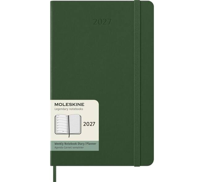 Agenda 2027 Moleskine 12M Planner Weekly 7dagen/1pagina large hc myrtle green