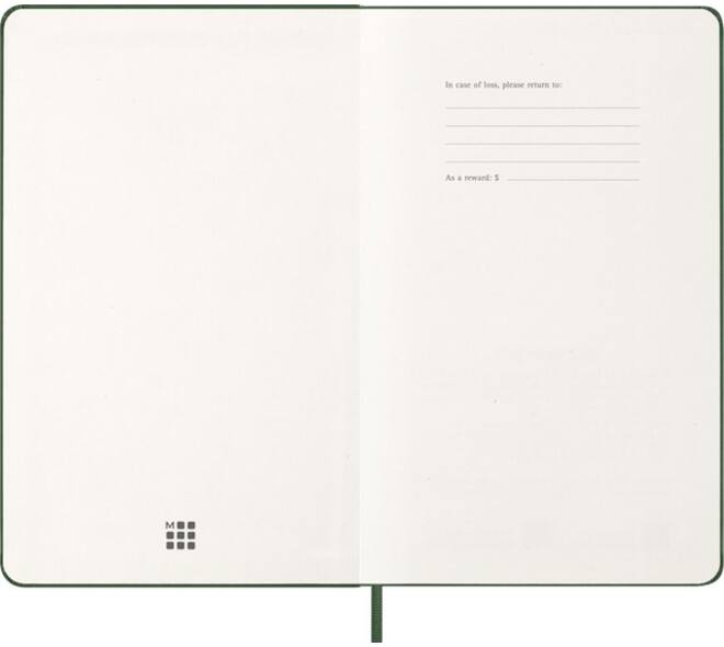 Agenda 2027 Moleskine 12M Planner Weekly 7dagen/1pagina large hc myrtle green