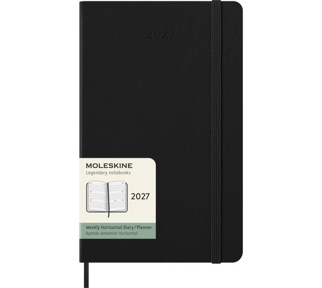 Agenda 2027 Moleskine 12M Planner Weekly 7dagen/2pagina's large hc black