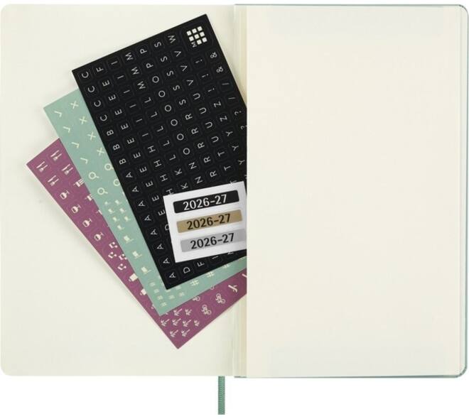 Agenda 2027 Moleskine 18M Planner Weekly 7dagen/1pagina large hc sage green