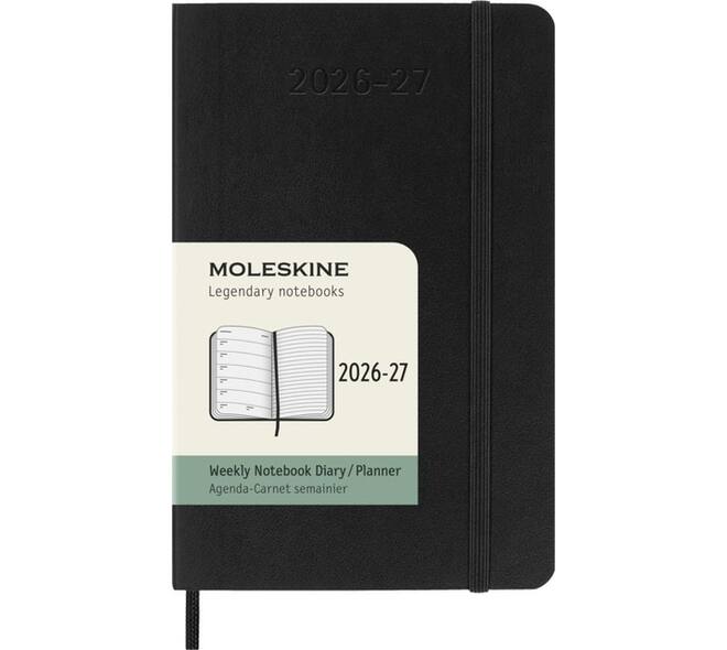 Agenda 2027 Moleskine 18M Planner Weekly 7dagen/1pagina pocket sc black