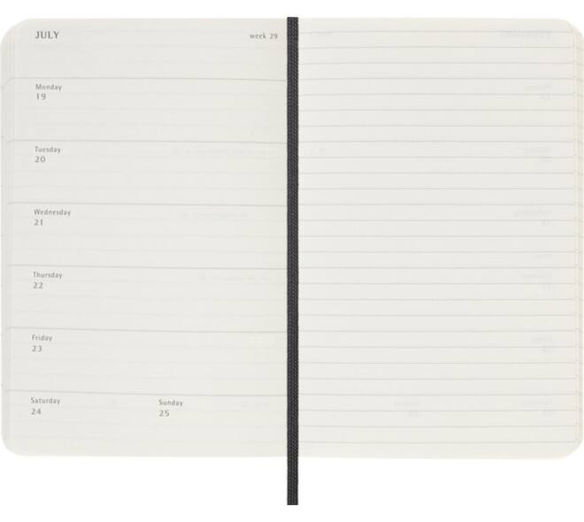 Agenda 2027 Moleskine 18M Planner Weekly 7dagen/1pagina pocket sc black