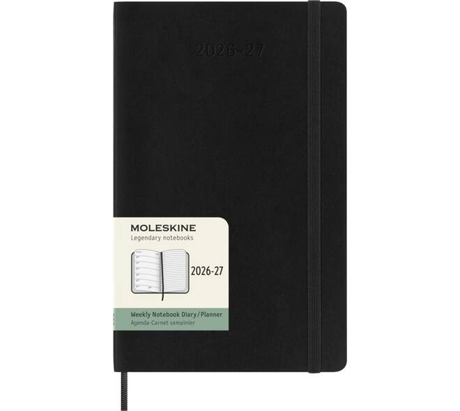 Agenda 2027 Moleskine 18M Planner Weekly 7dagen/1pagina large sc black