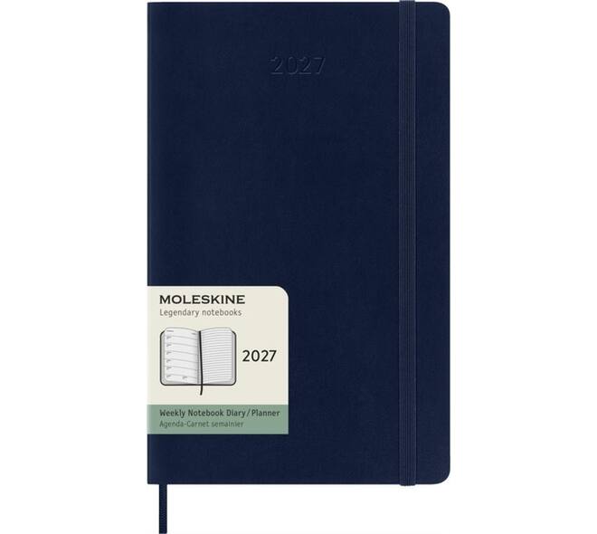 Agenda 2027 Moleskine 12M Planner Weekly 7dagen/1pagina large sc sapphire blue