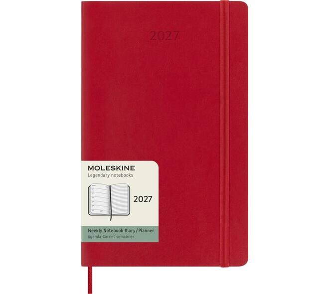 Agenda 2027 Moleskine 12M Planner Weekly 7dagen/1pagina large sc scarlet red