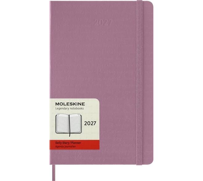 Agenda 2027 Moleskine 12M Planner Daily 1dag/1pagina large hc majestic pink