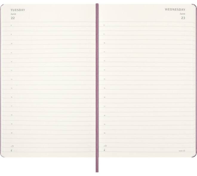 Agenda 2027 Moleskine 12M Planner Daily 1dag/1pagina large hc majestic pink