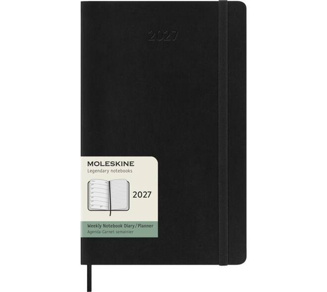 Agenda 2027 Moleskine 12M Planner Weekly 7dagen/1pagina large sc black