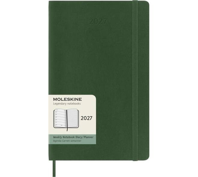 Agenda 2027 Moleskine 12M Planner Weekly 7dagen/1pagina large sc myrtle green