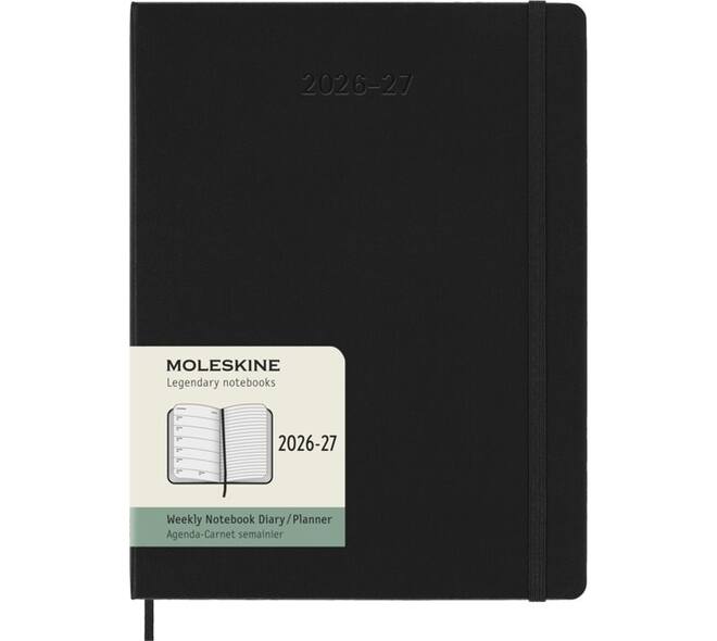 Agenda 2027 Moleskine 18M Planner Weekly 7dagen/1pagina xl hc black