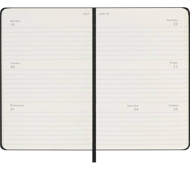 Agenda 2027 Moleskine 12M Planner Weekly 7dagen/2pagina's pocket hc black