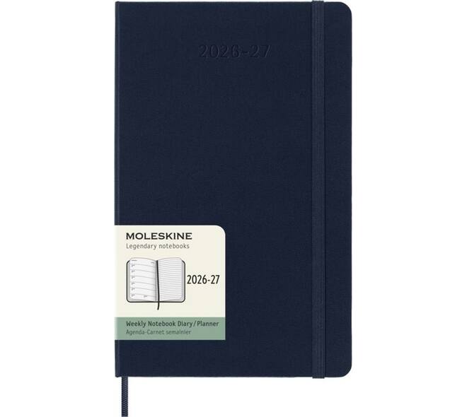 Agenda 2027 Moleskine 18M Planner Weekly 7dagen/1pagina large hc sapphire blue