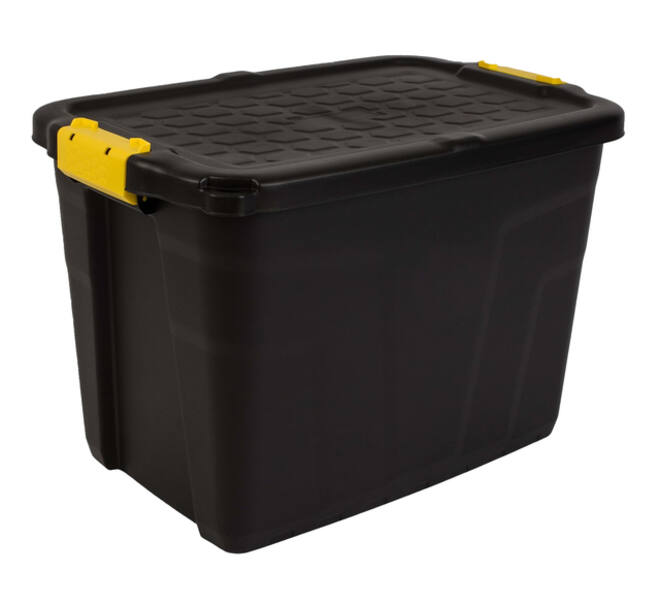Opbergbox Bankers Box 60L met handgrepen robuust zwart