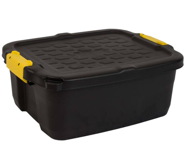 Opbergbox Bankers Box 24 liter met handgrepen robuust zwart