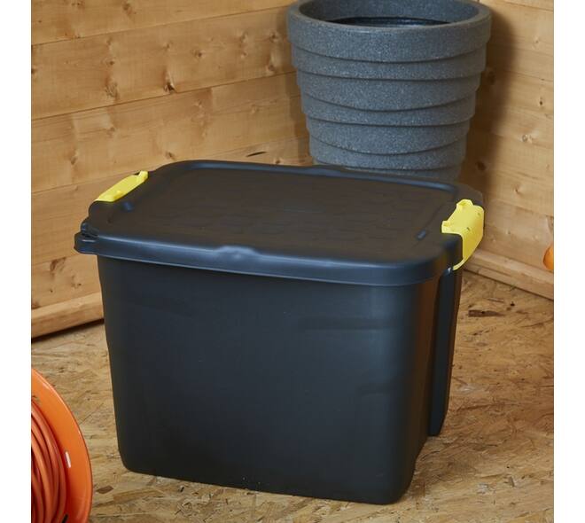 Opbergbox Bankers Box 42 liter met handgrepen robuust zwart