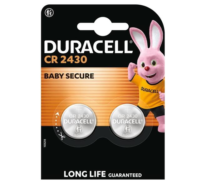 Batterij Duracell knoopcel 2x CR2430 lithium