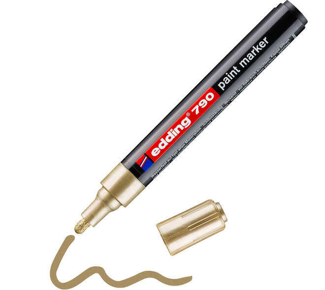Paintmarker edding 790 op alcoholbasis 2-3mm goud
