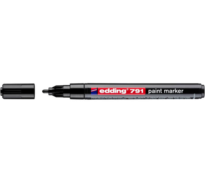 Paintmarker edding 791 op alcoholbasis 1-2mm zwart