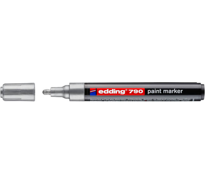 Paintmarker edding 790 op alcoholbasis 2-3mm zilver