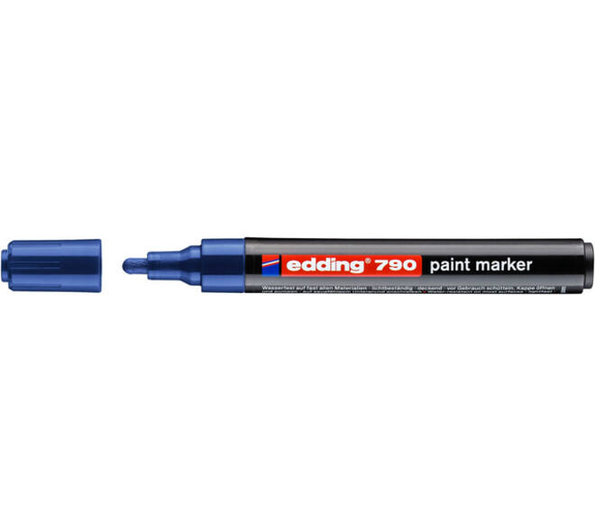 Paintmarker edding 790 op alcoholbasis 2-3mm blauw