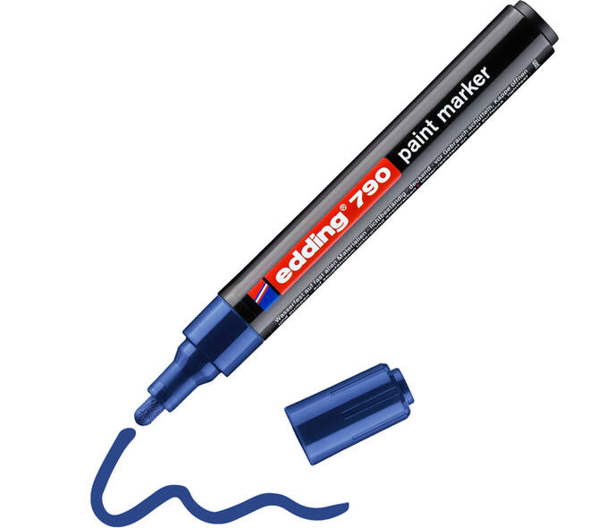 Paintmarker edding 790 op alcoholbasis 2-3mm blauw