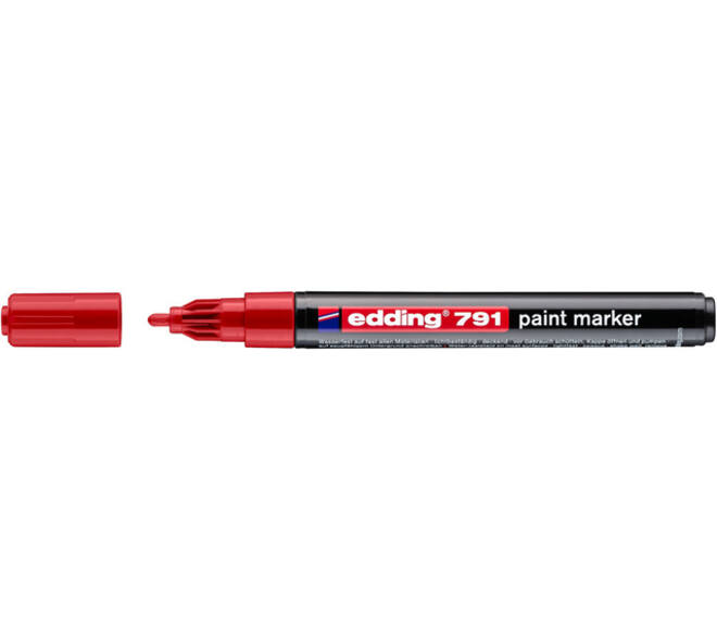 Paintmarker edding 791 op alcoholbasis 1-2mm rood