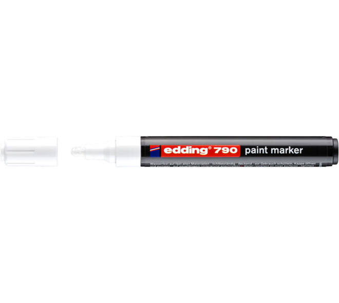 Paintmarker edding 790 op alcoholbasis 2-3mm wit