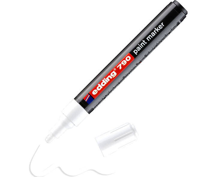 Paintmarker edding 790 op alcoholbasis 2-3mm wit