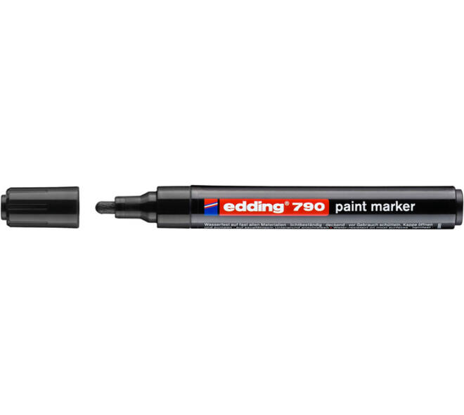 Paintmarker edding 790 op alcoholbasis 2-3mm zwart