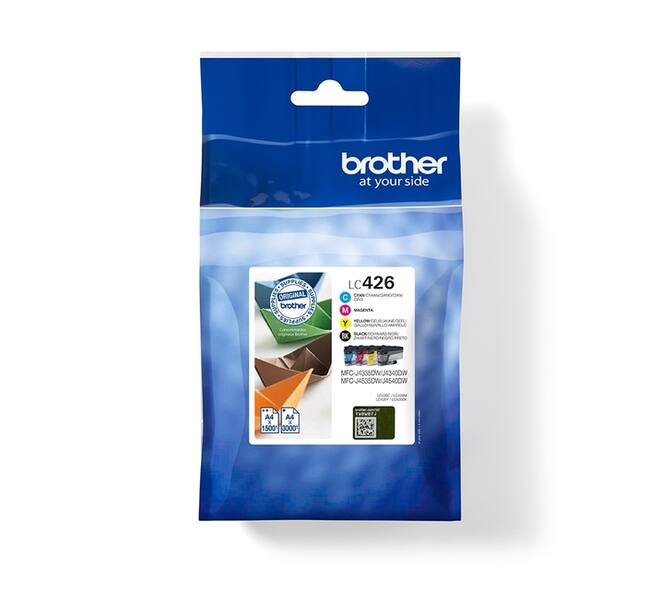 Inktcartridge Brother LC-426VAL zwart + 3 kleuren