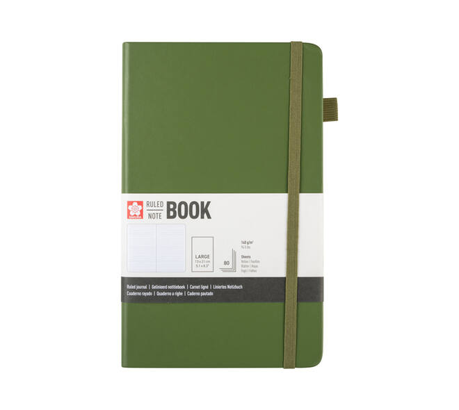 Notitieboek Sakura large 130x210mm lijn hard cover dennennaald