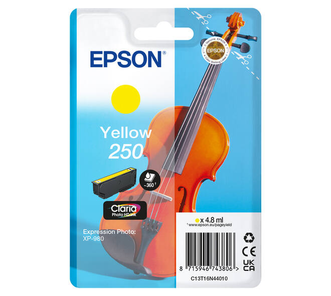 Inktcartridge Epson 250 T16N44 geel