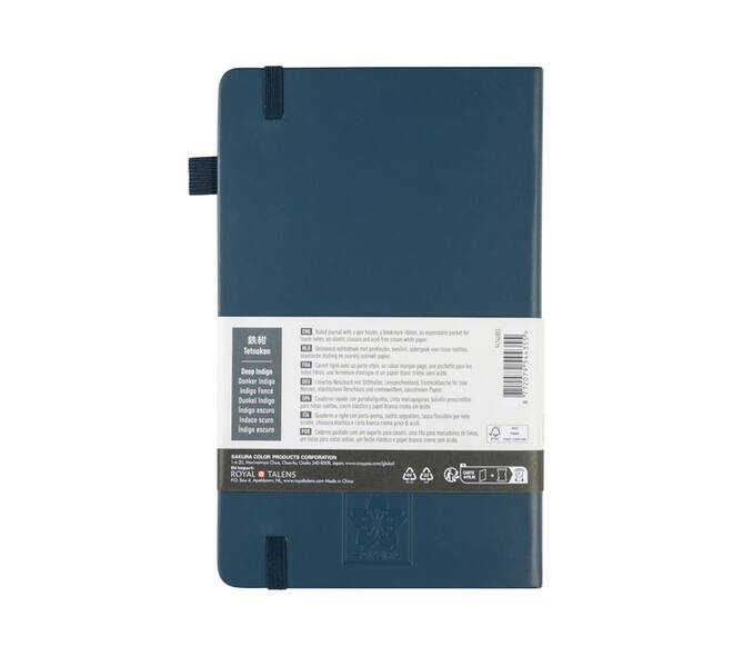 Notitieboek Sakura large 130x210mm lijn hard cover donker indigo
