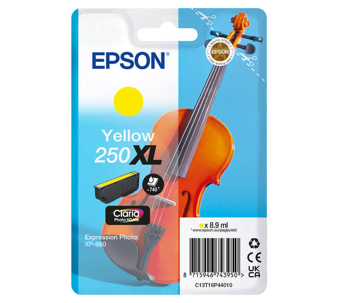 Inktcartridge Epson 250XL T16P44 geel