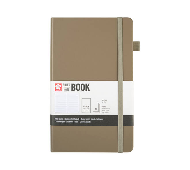 Notitieboek Sakura large 130x210mm lijn hard cover sintel