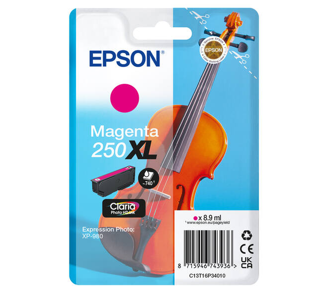 Inktcartridge Epson 250XL T16P34 rood
