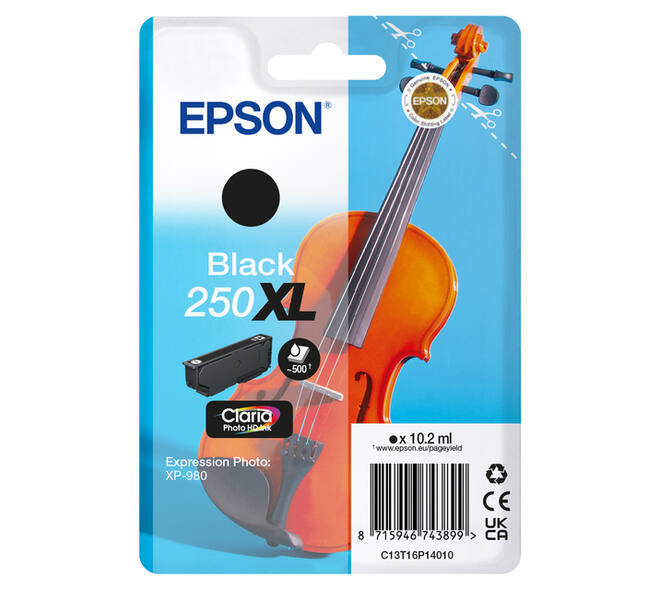 Inktcartridge Epson 250XL T16P14 zwart