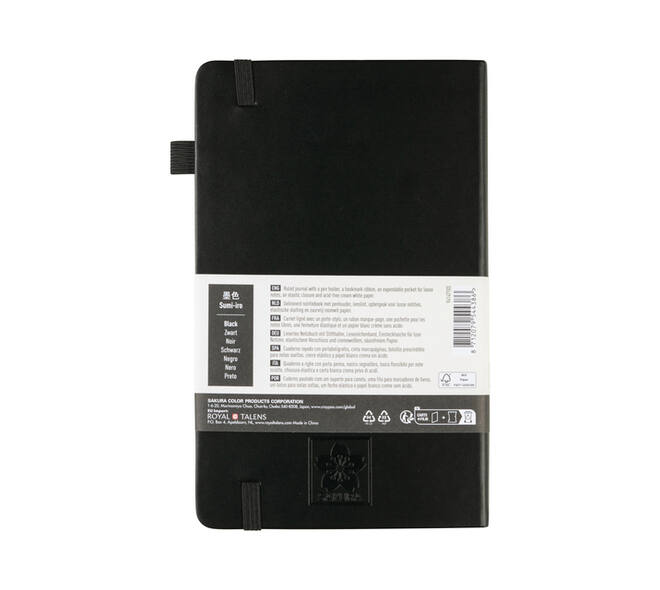 Notitieboek Sakura large 130x210mm lijn hard cover zwart