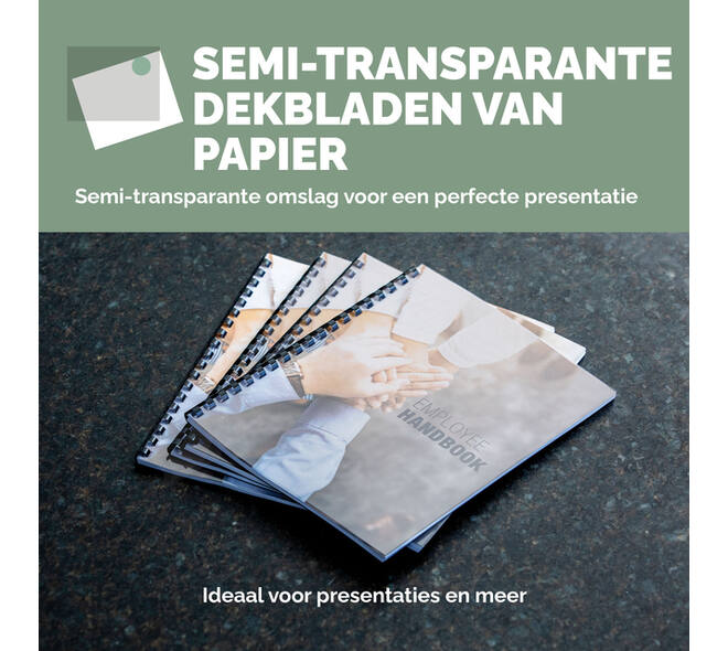 Voorblad Fellowes A4 FSC translucent papier 150gram 50vel