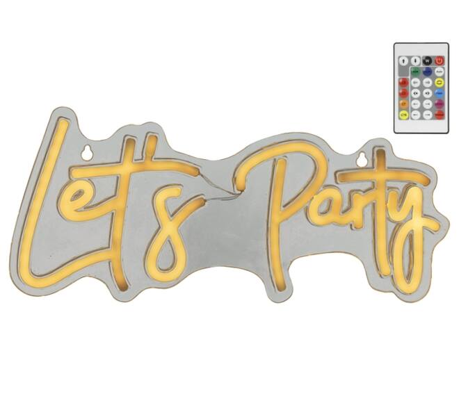 Ledbord Lumineo indoor USB neon Let's Party led Colour change effects